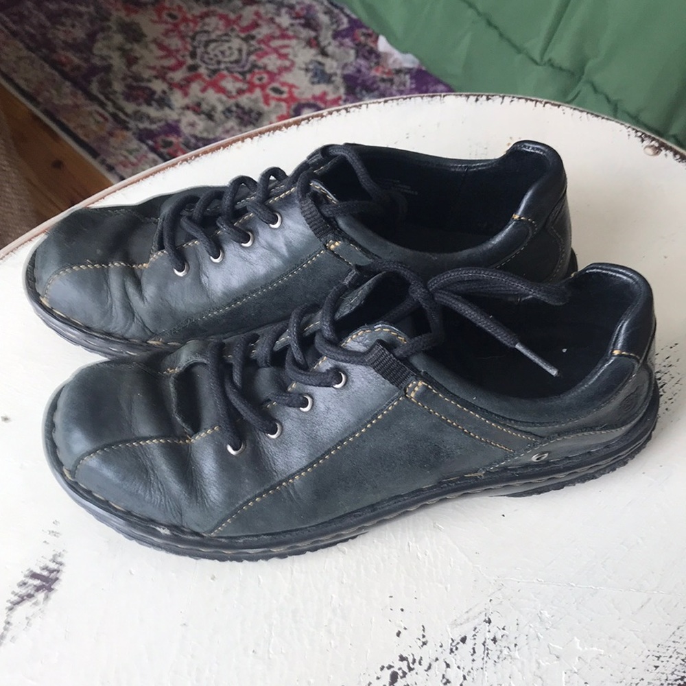 Born oxford leather black shoe